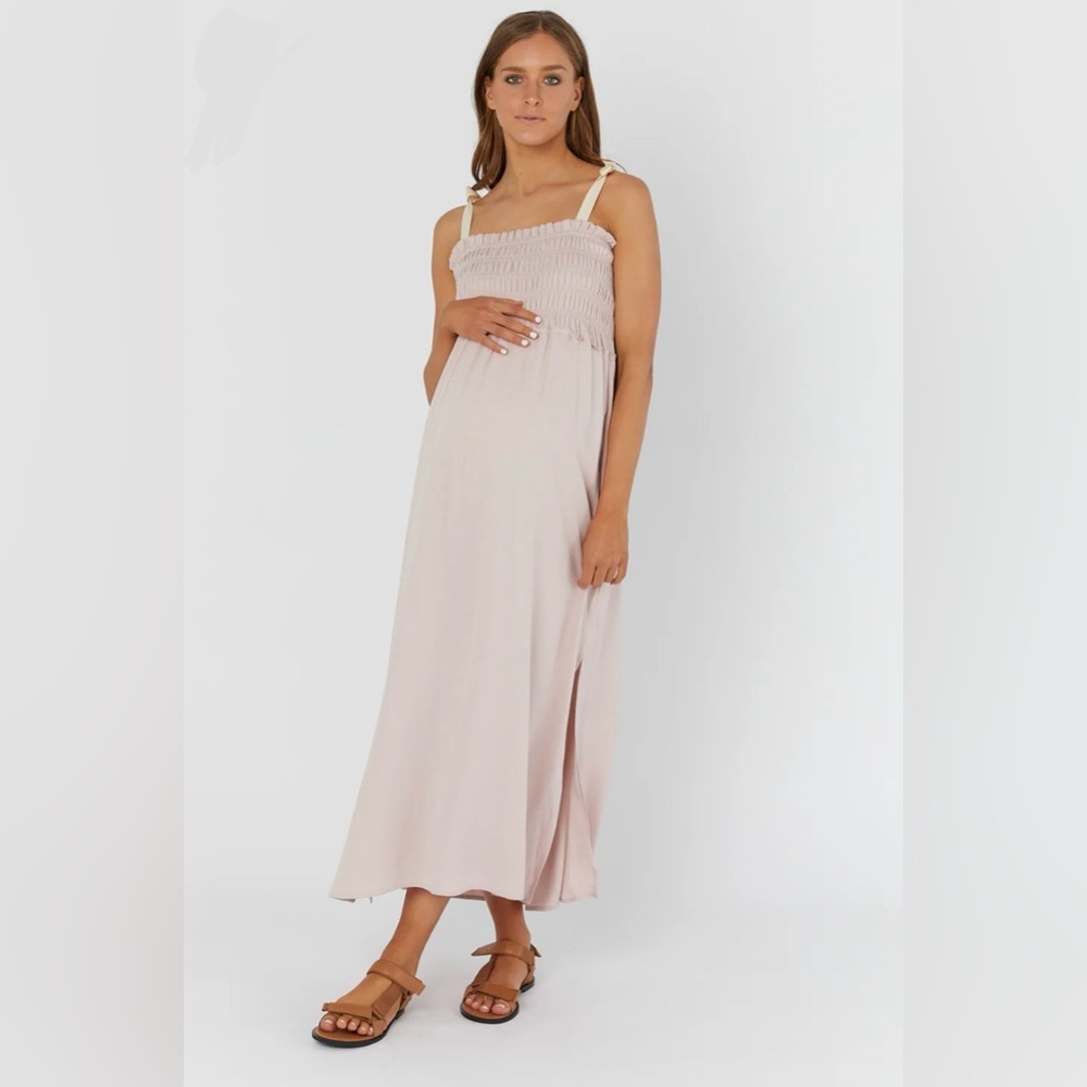 Legoe.Heritage Sydney Pink Maternity Maxi Dress